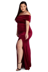 Plus Lilianna Formal Velvet Dresses